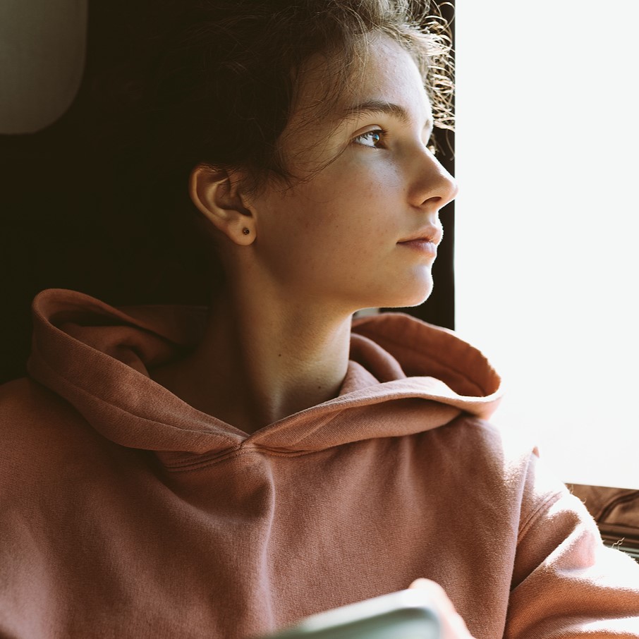 A woman searching online "Is Abortion Legal in California?"