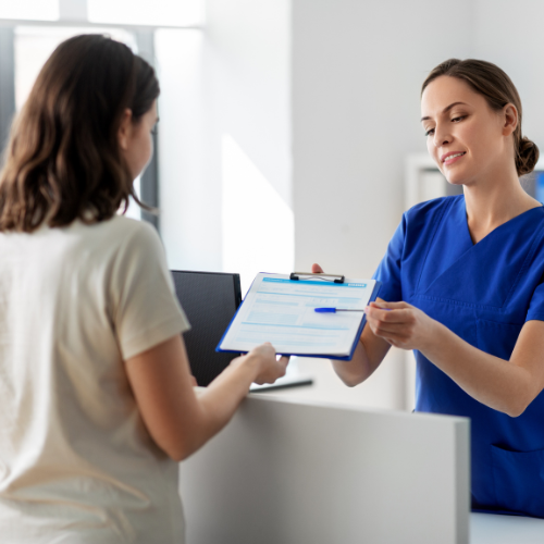  Nurse explaining to a woman What to Do if Your Emergency Contraception Fails